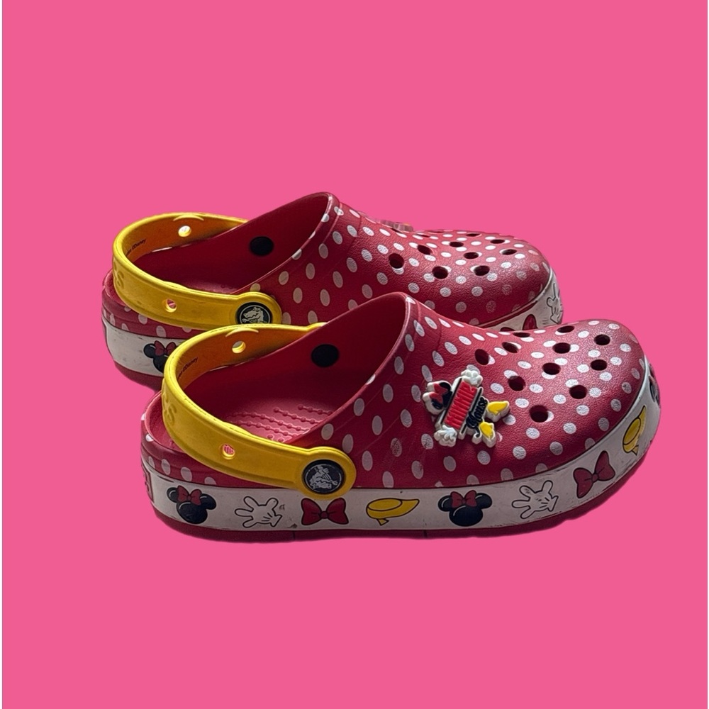Disney World Minnie Mouse Polka Dot Clogs for Kids Crocs Size: J 1
